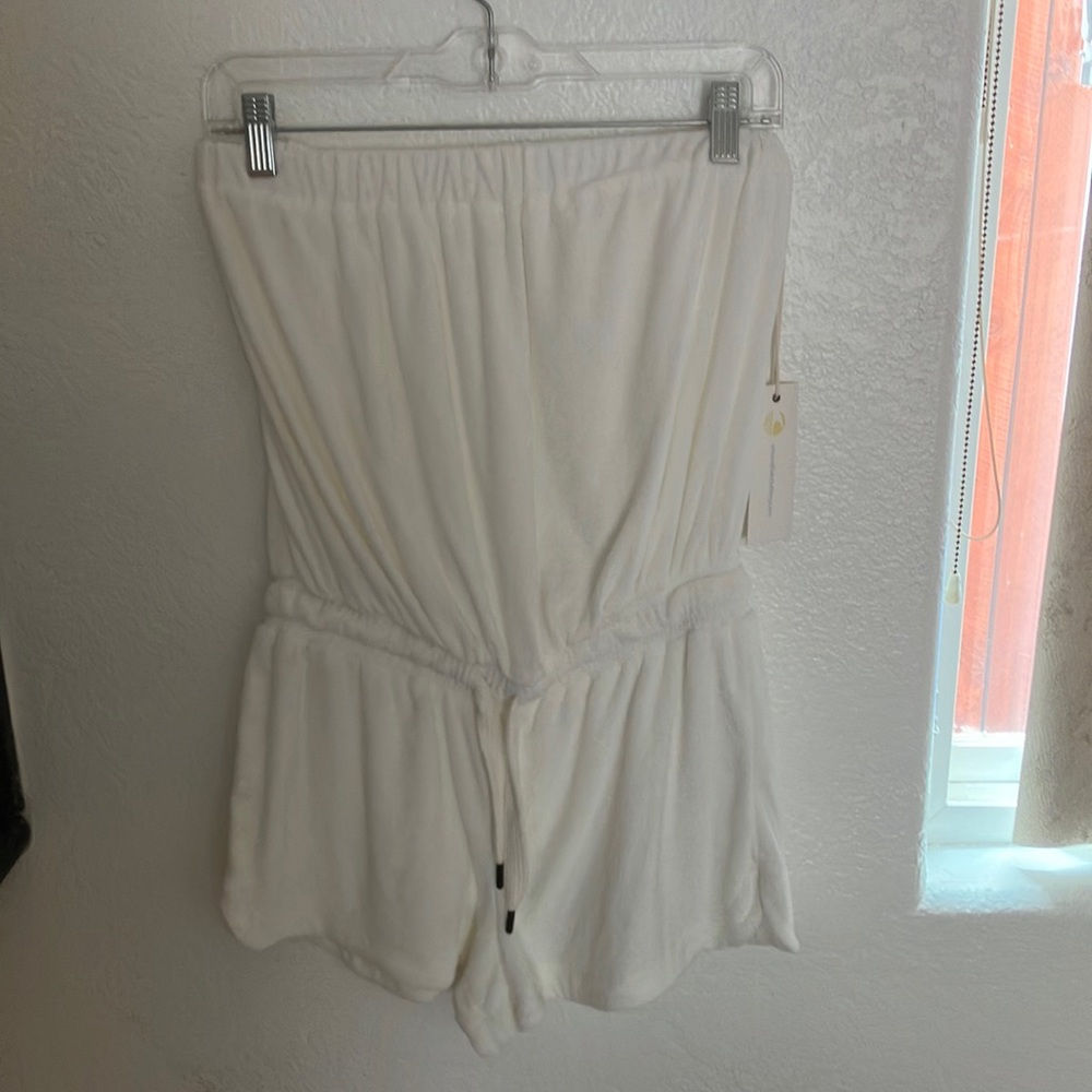 BNWT Ocean Dr white Terry cloth romper.